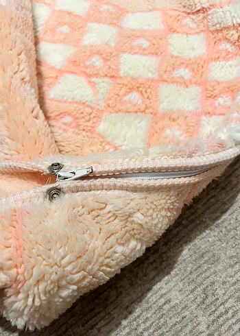 Nakışlı Pembe Çocuk Battaniyesi fermuarlı - Görsel 2