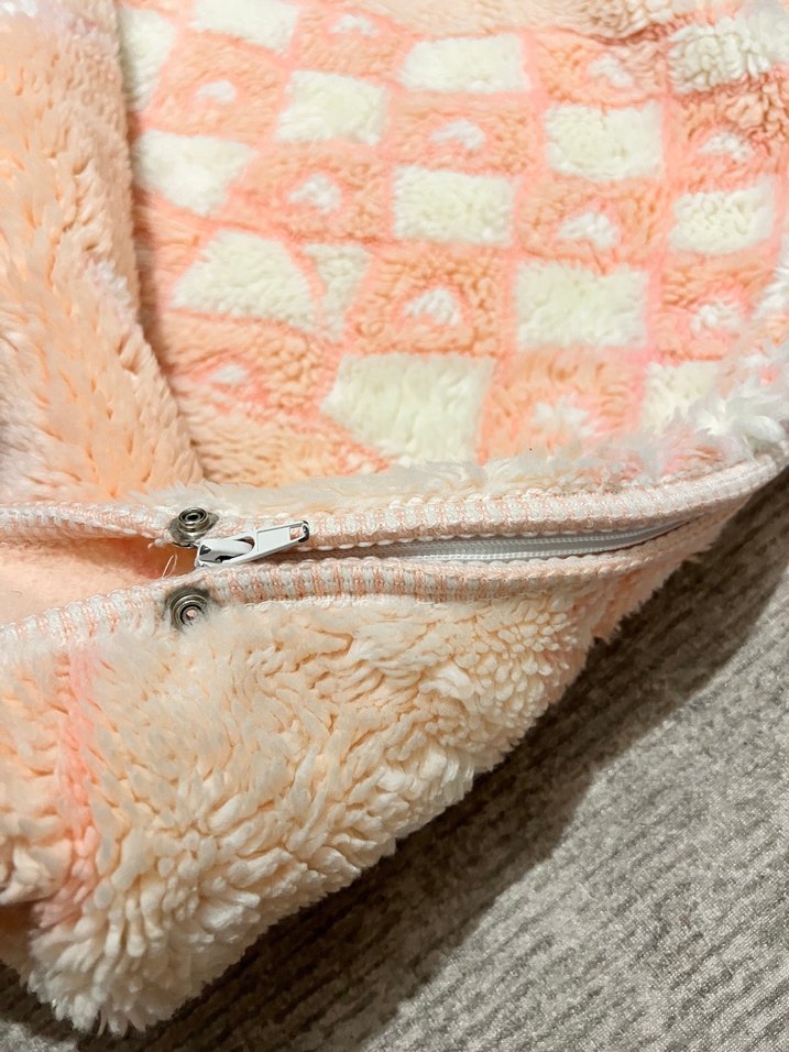 Nakışlı Pembe Çocuk Battaniyesi fermuarlı - Görsel 2