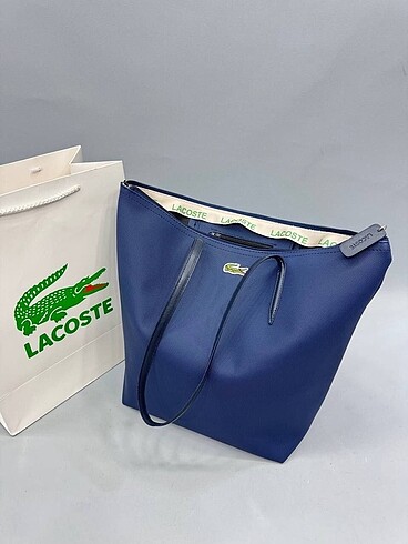 Lacoste lacivert büyük kol çantası