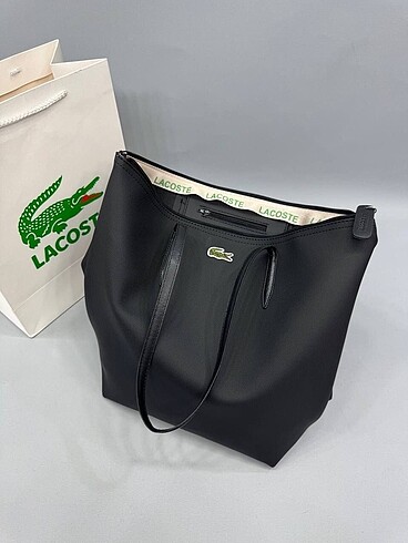Lacoste siyah büyük kol çantası