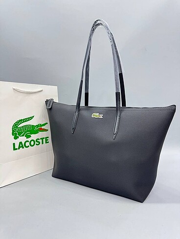 Lacoste gri büyük kol çantası