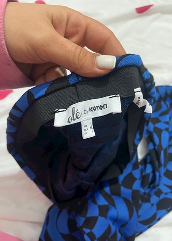 Mavi Desenli İspanyol Paça - Görsel 2