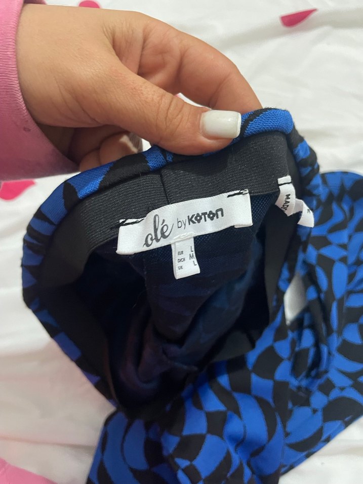 Mavi Desenli İspanyol Paça - Görsel 2