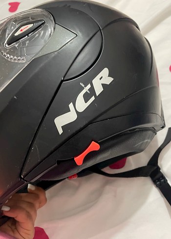 Kilitli Siyah NCR Biker Motosiklet Kaskı - Görsel 4