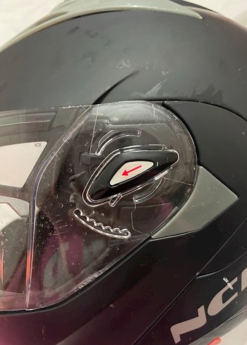 Kilitli Siyah NCR Biker Motosiklet Kaskı - Görsel 3