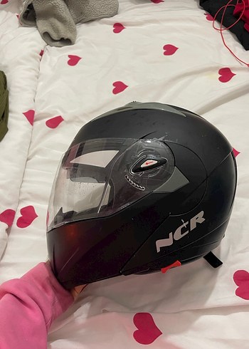 Kilitli Siyah NCR Biker Motosiklet Kaskı - Görsel 2