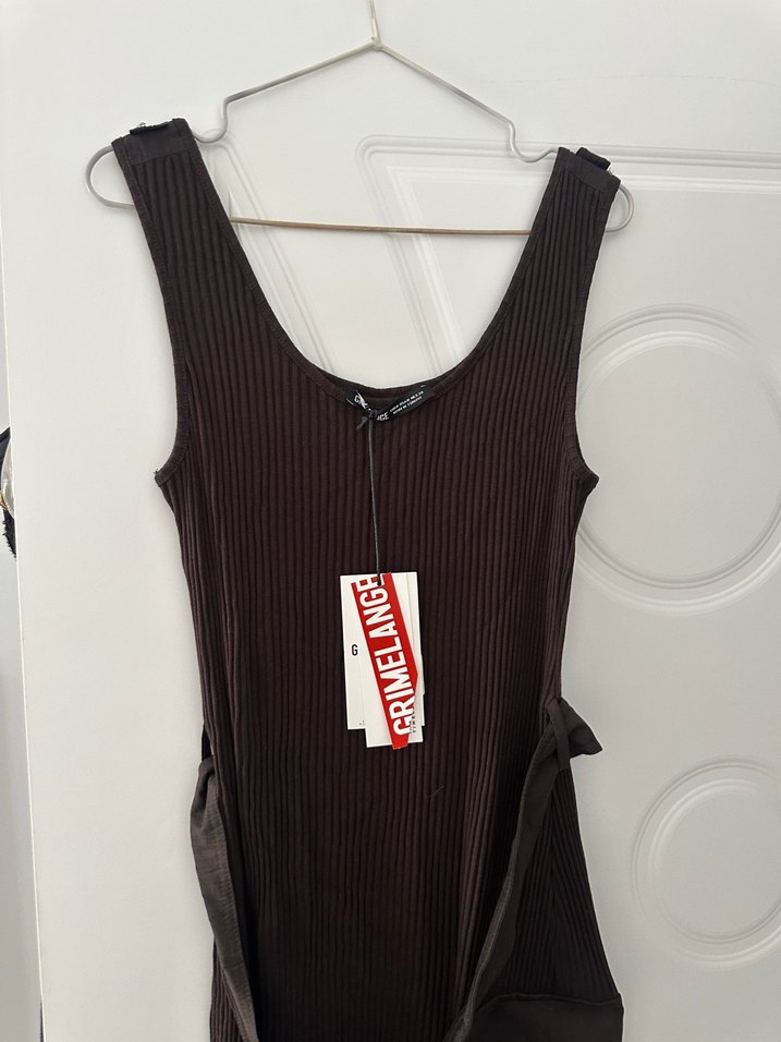 Siyah Kemerli elbise - Görsel 3