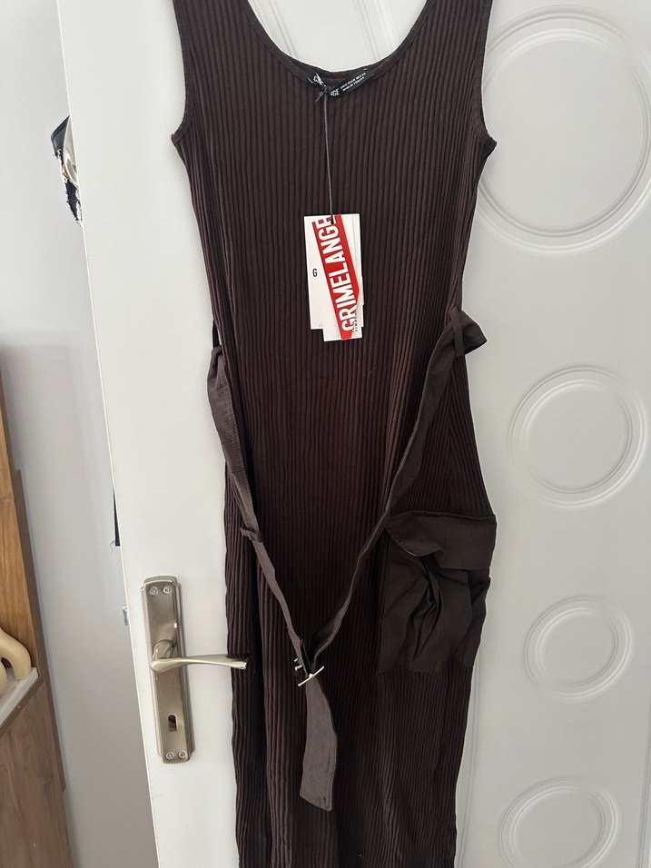 Siyah Kemerli elbise - Görsel 4