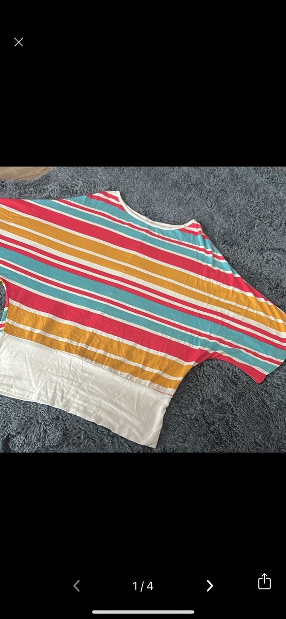 Çok Renkli Düğmeli bluz - Görsel 3