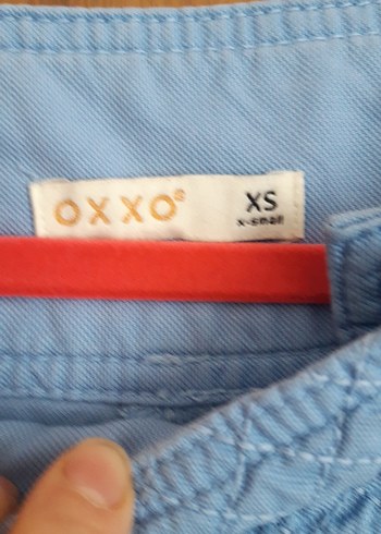 oxxo Mavi Düğmeli Kadın ketenPantolon