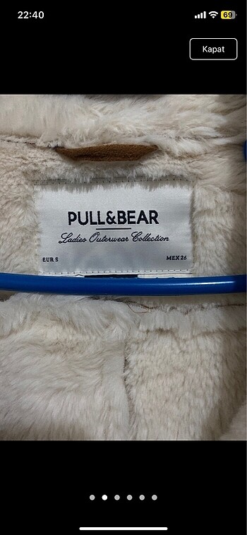 s Beden Pull Bear kürklü kaban