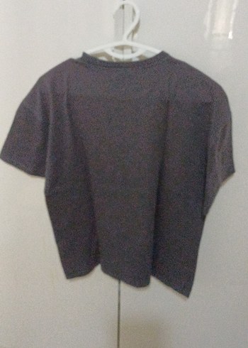 Gri kız Çocuk Kısa Kollu Baskılı Tişört - Görsel 2