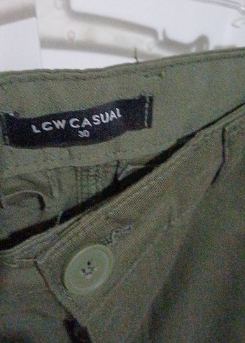 asker yeşilii Bol Kesim Pamuklu Kargo Şort - Görsel 3