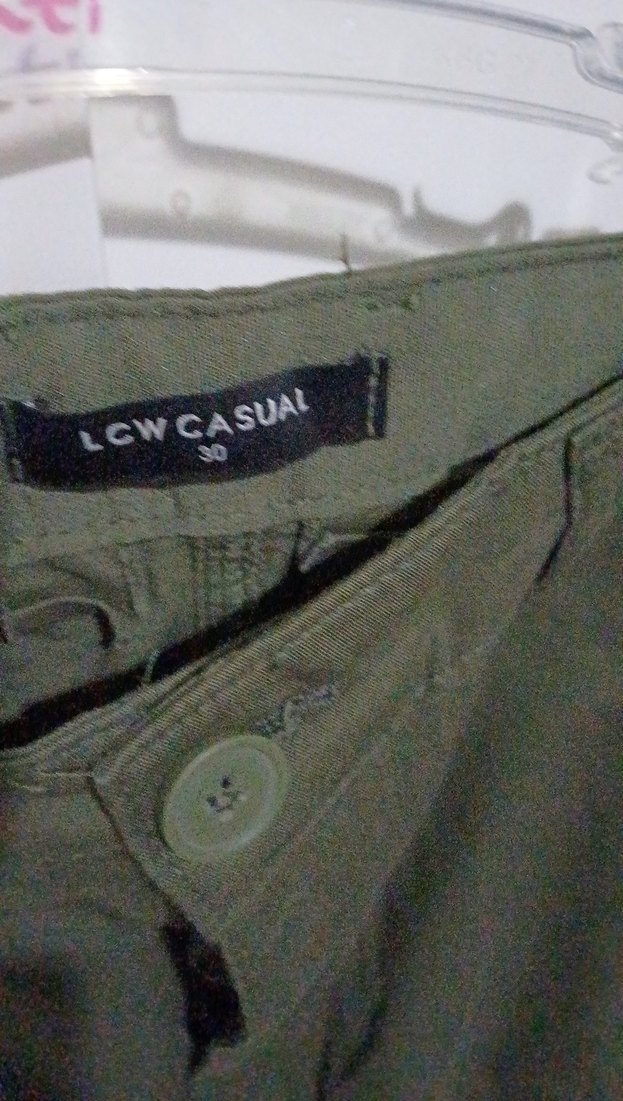 asker yeşilii Bol Kesim Pamuklu Kargo Şort - Görsel 3