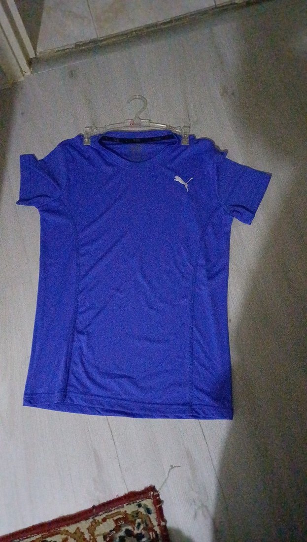 Mavi Kısa Kollu Spor Tişört - Görsel 2