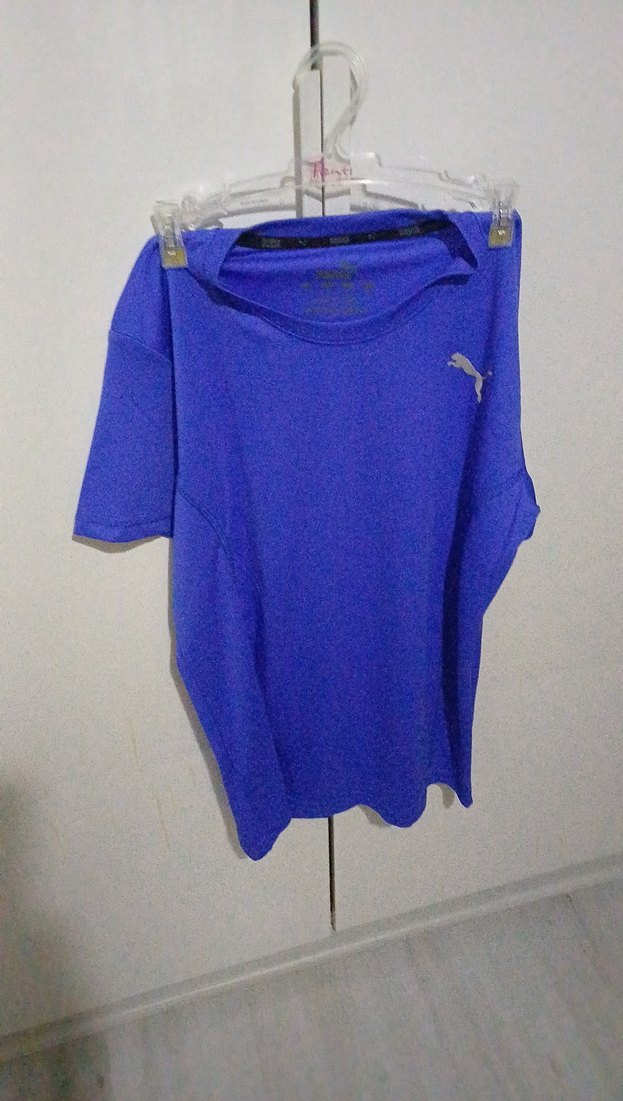 Mavi Kısa Kollu Spor Tişört - Görsel 3