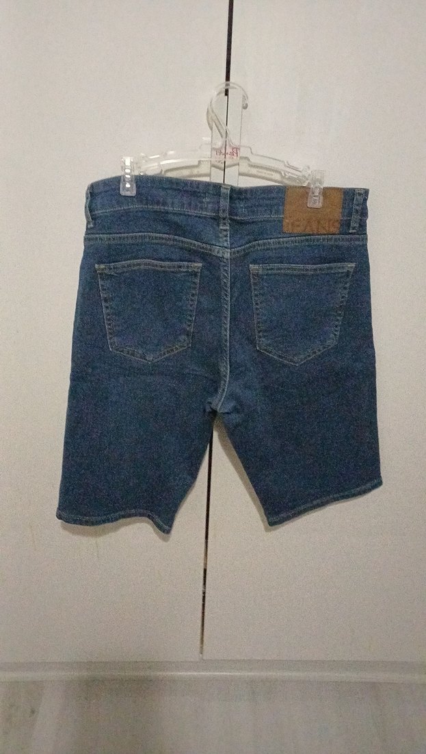 Erkek Koyu Mavi Regular Fit Kot Şort - Görsel 4