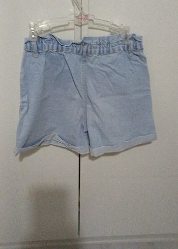 Beldeli Mavi Kız Kot Şort - Görsel 5