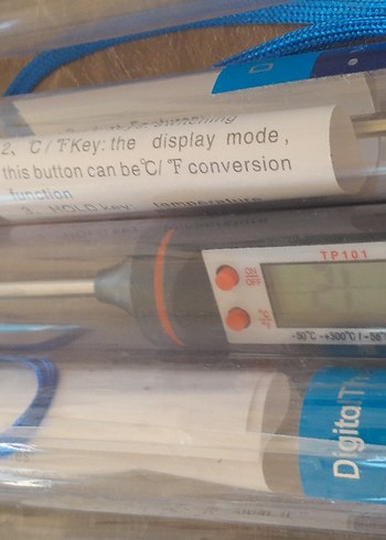 Dijital Termometre Ölçüm Cihazı Gri - Görsel 2