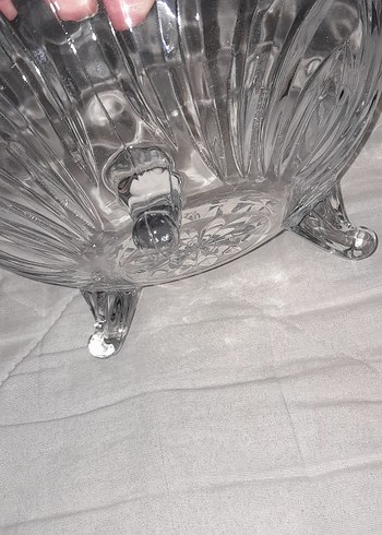 Çiçek Desenli Cam Tabak - Görsel 2