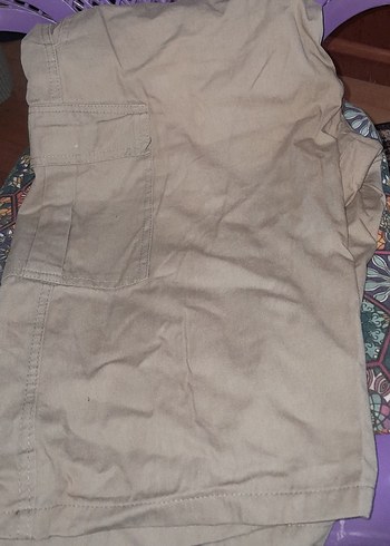 Düğmeli Bej Keten erkek kapri Pantolon - Görsel 2