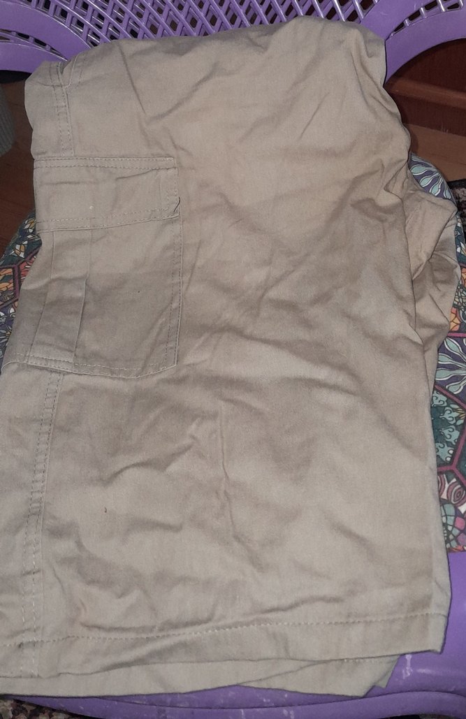 Düğmeli Bej Keten erkek kapri Pantolon - Görsel 2