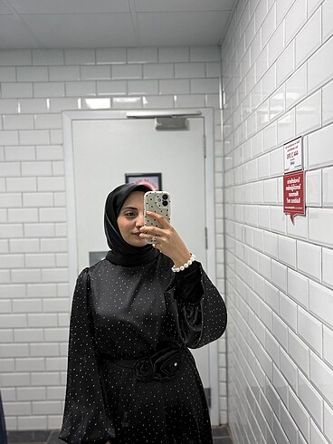 Siyah taşlı abiye