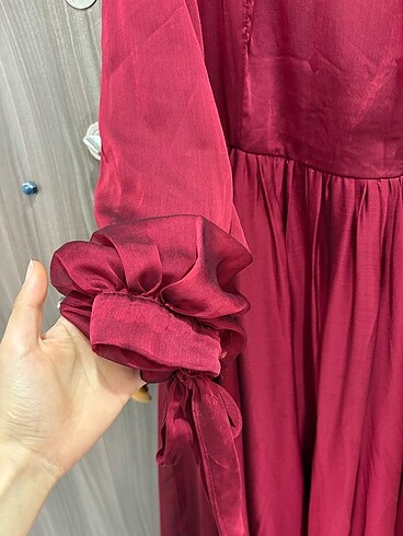 Diğer Bordo janjan elbise