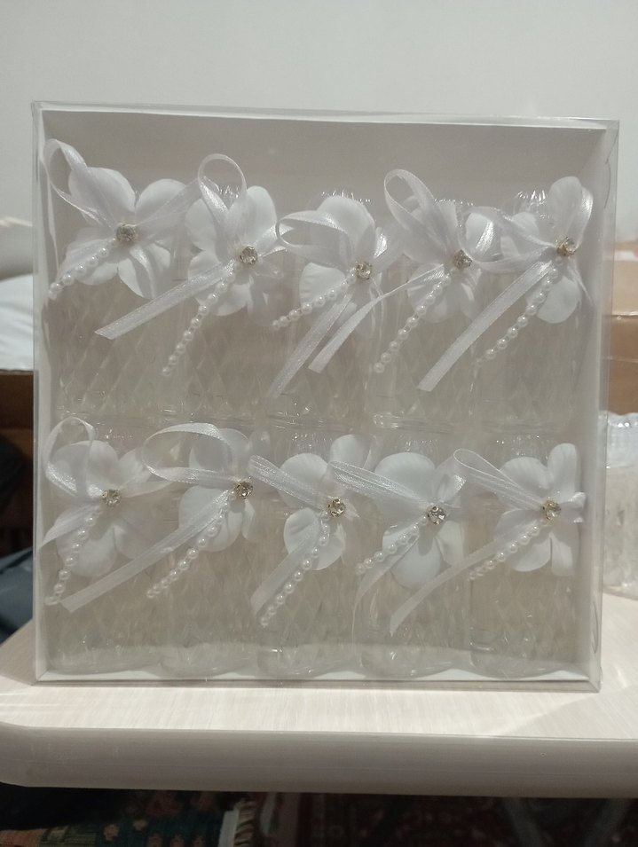 Beyaz Kurdeleli Dekoratif Hediye Kutuları - Görsel 3