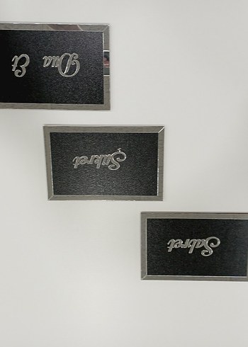 Siyah Parlak Erkek Kartlık - Minimalist Goth - Görsel 3