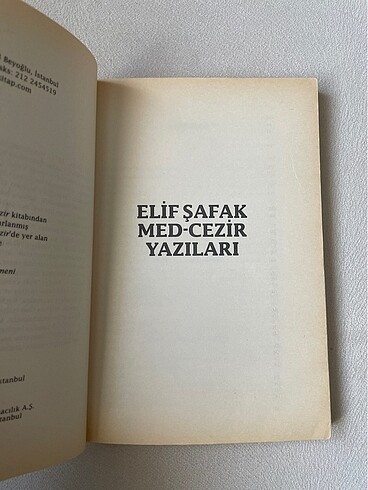  Beden Renk Med Cezir Yazıları -Elif Şafak