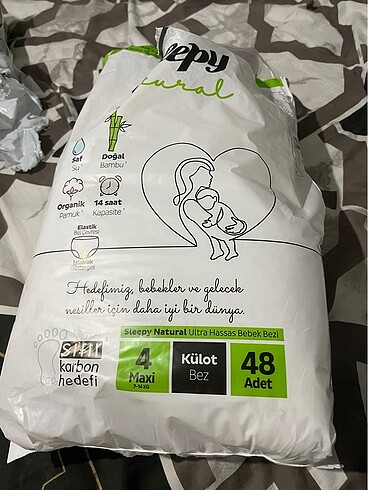30 adet No:4 Maxi Sleepy Külot Bebek Bezi
