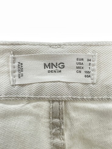 34 Beden beyaz Renk Mango Jean / Kot %70 İndirimli.
