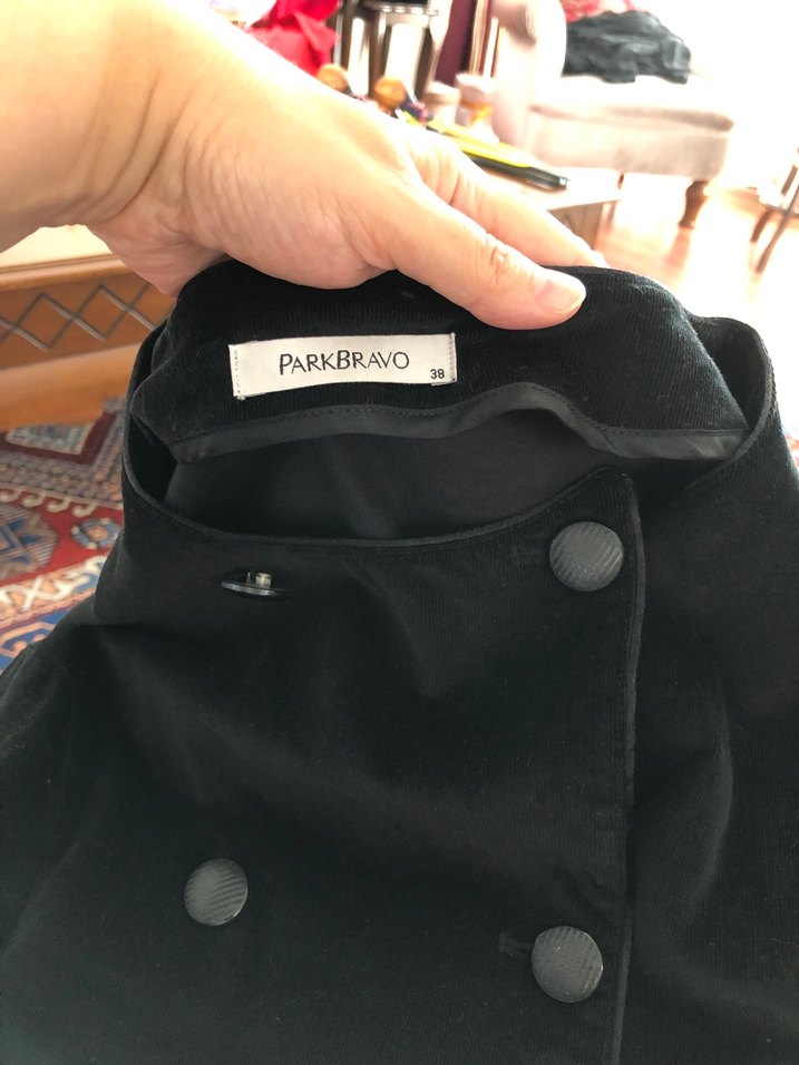 PARK BRAVO fitilli kadife elbise - Görsel 4