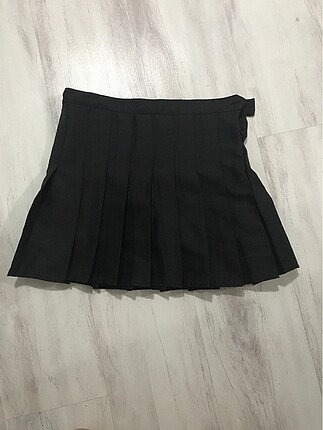 Pileli etek siyah