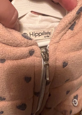 Kız Çocuk pudra pembe Fermuarlı Yelek - Görsel 2