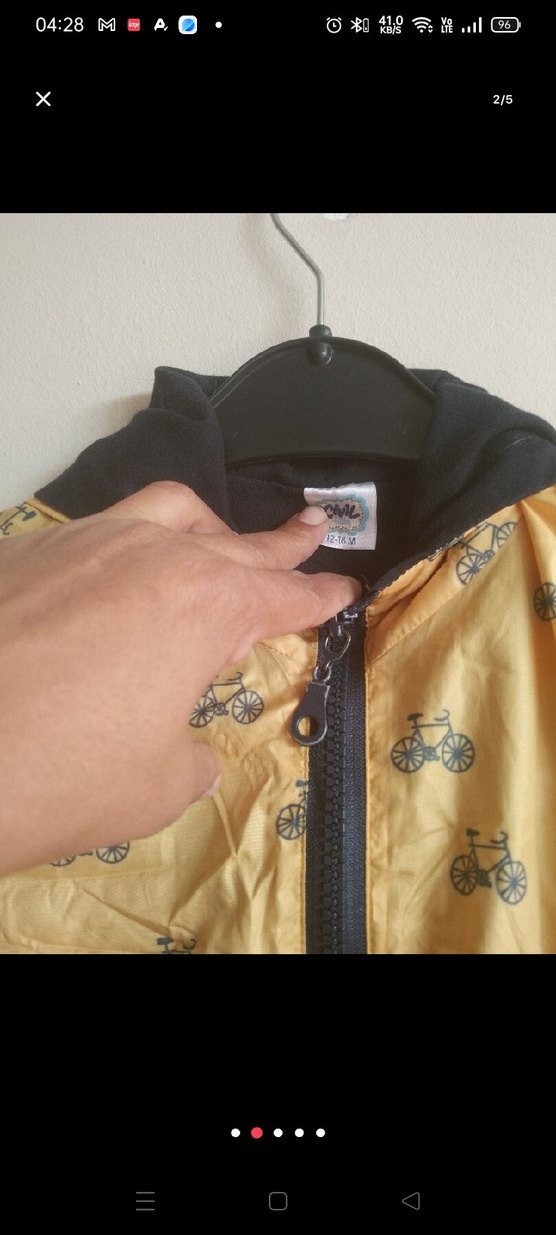 Sarı Kapüşonlu Erkek Çocuk Yağmurluk - Görsel 2