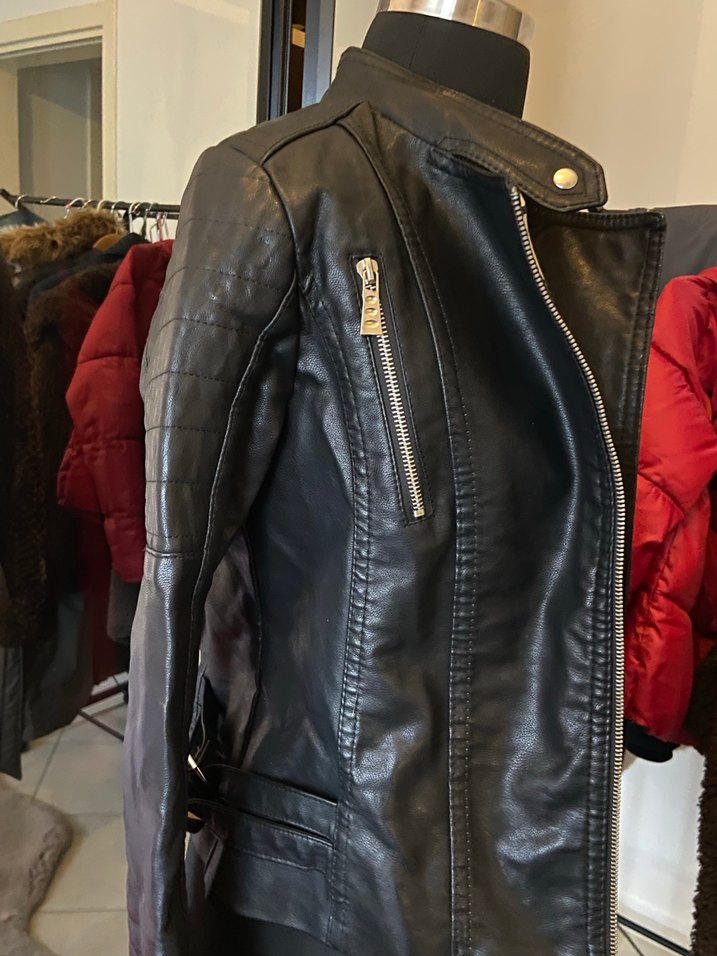 Siyan deri ceket - Görsel 2