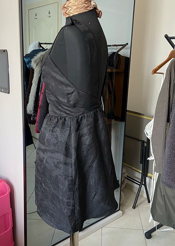 Siyah mini elbise - Görsel 5