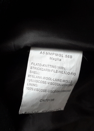 m Beden siyah Renk GUCCI YÜN KABAN M/38/40