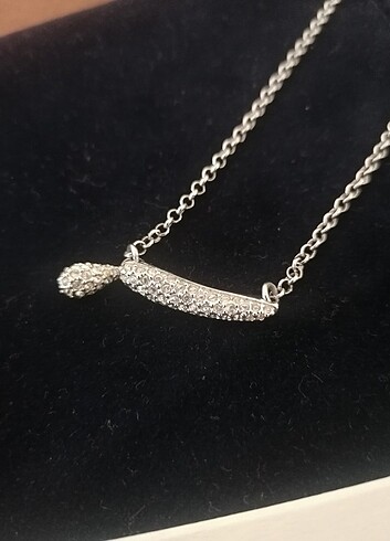 Beden beyaz Renk Swarovski kolye