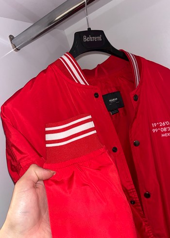 xs Beden kırmızı Renk Pull&Bear Kırmızı Kadın Ceket