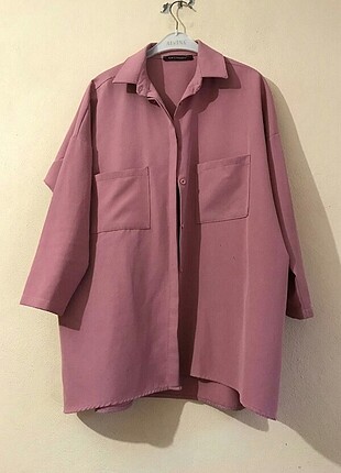 Pudra oversize gömlek tunik