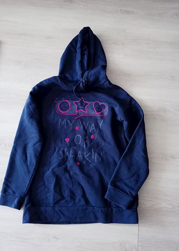 Kapüşonlu Kadın Sweatshirt - Renkli Baskılı