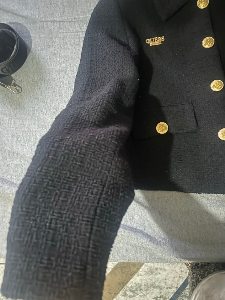 Guess Düğmeli Siyah Midi Kadın Ceket - Görsel 4