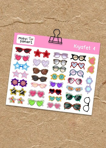 Kıyafet sticker seti 4 (washi)
