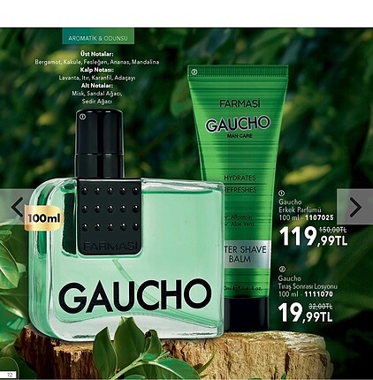 Gaucho erkek parfümü ve traş sonrası losyon