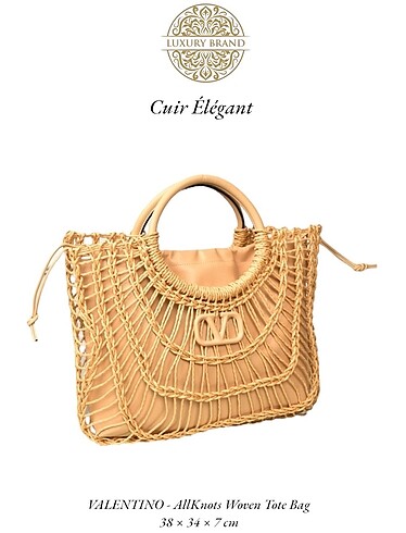 VALENTINO - AllKnots Woven Tote Bag