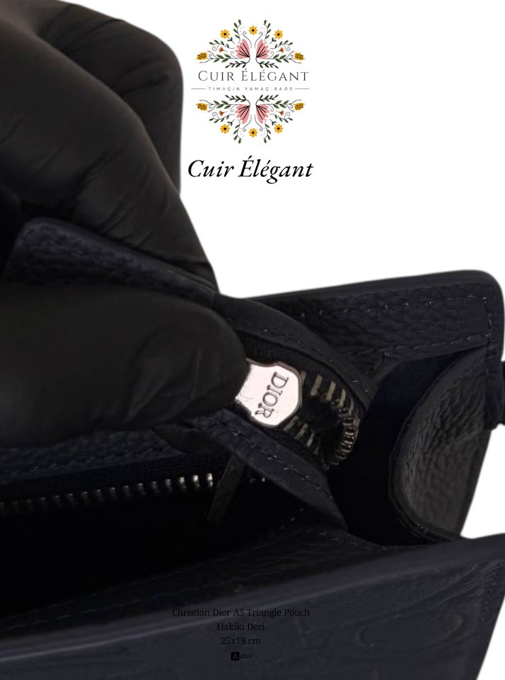 Dior Hakiki Deri Lacivert Erkek Cüzdan - Görsel 2