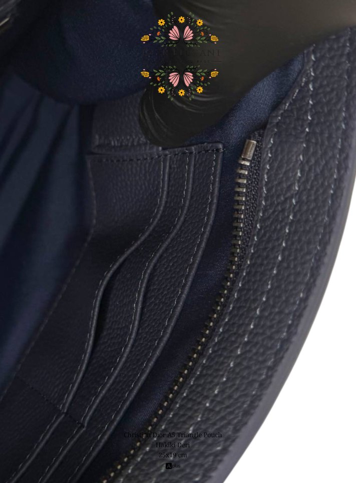 Dior Hakiki Deri Lacivert Erkek Cüzdan - Görsel 3